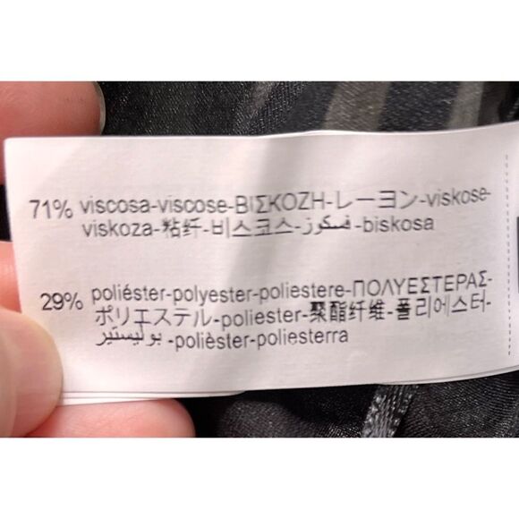 NWOT Zara Black Striped Organza Translucent V-Neck Halter Top, Size Medium - Picture 14 of 15